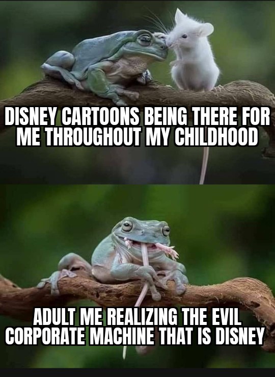 funny memes - Disney Cartoons Being There For Me Throughout My Childhood Adult Me Realizing The Evil Corporate Machine That Is Disney