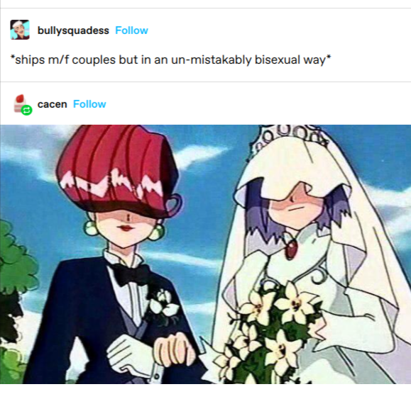 team rocket destroying gender roles - bullysquadess ships mf couples but in an unmistakably bisexual way cacen