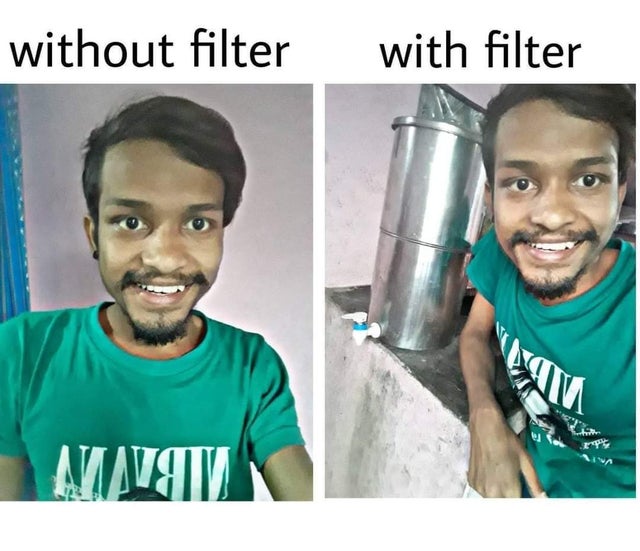 head - without filter with filter Avenu