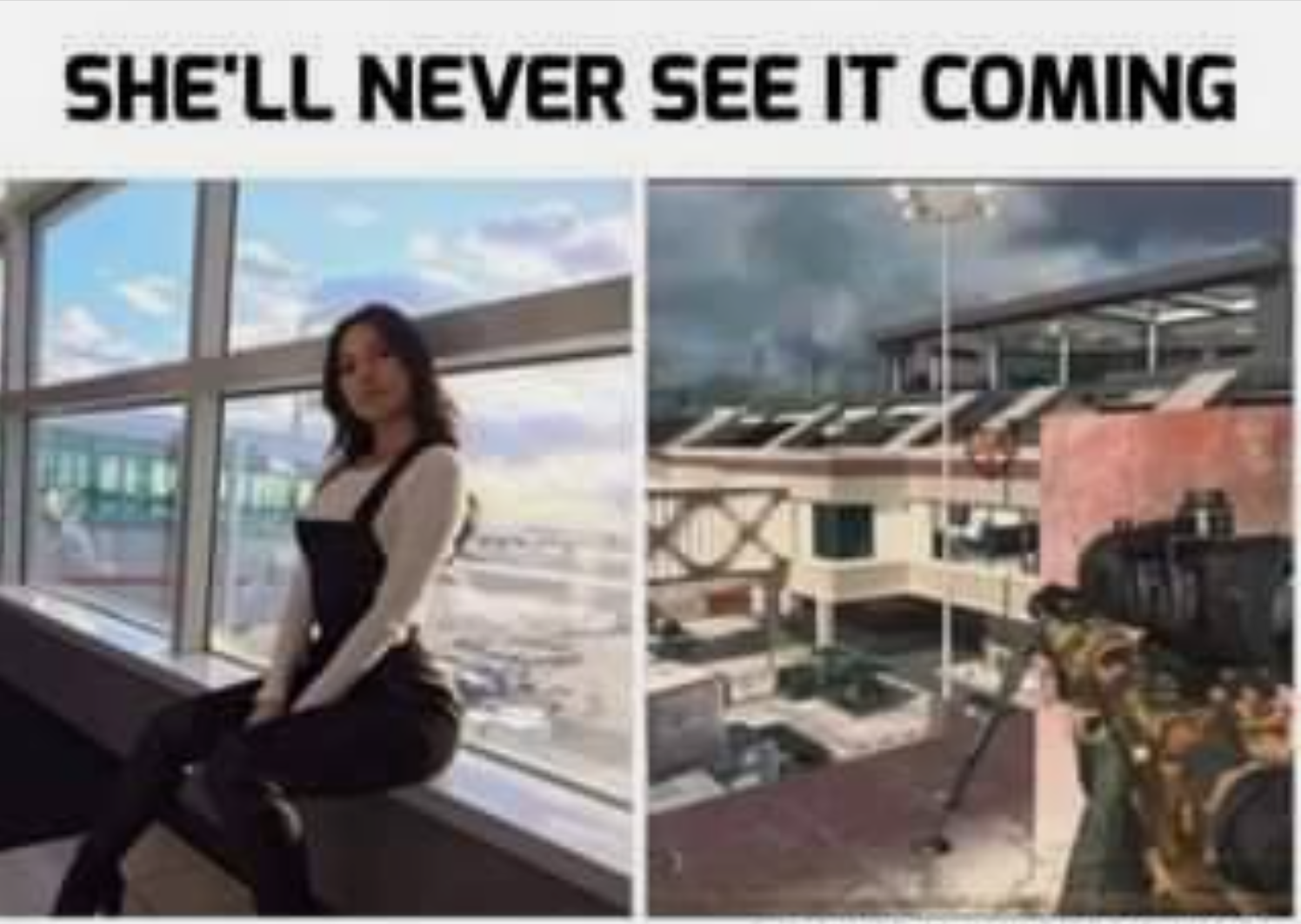 gaming memes and pics - she ll never see it coming meme - She'Ll Never See It Coming