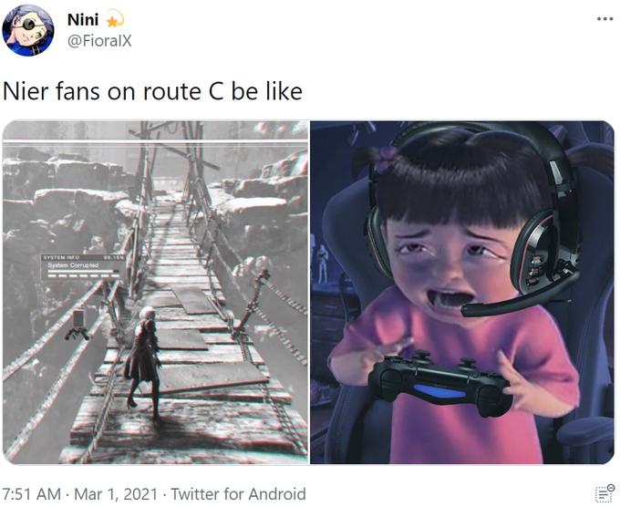 gaming memes - human behavior - ... Nini Nier fans on route C be Correo Twitter for Android