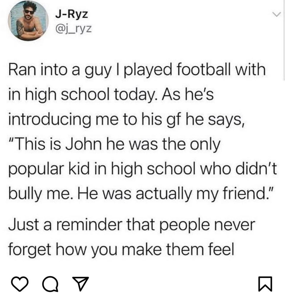 wholesome pics - Ran into a guy I played football with in high school today. As he's introducing me to his gf he says,