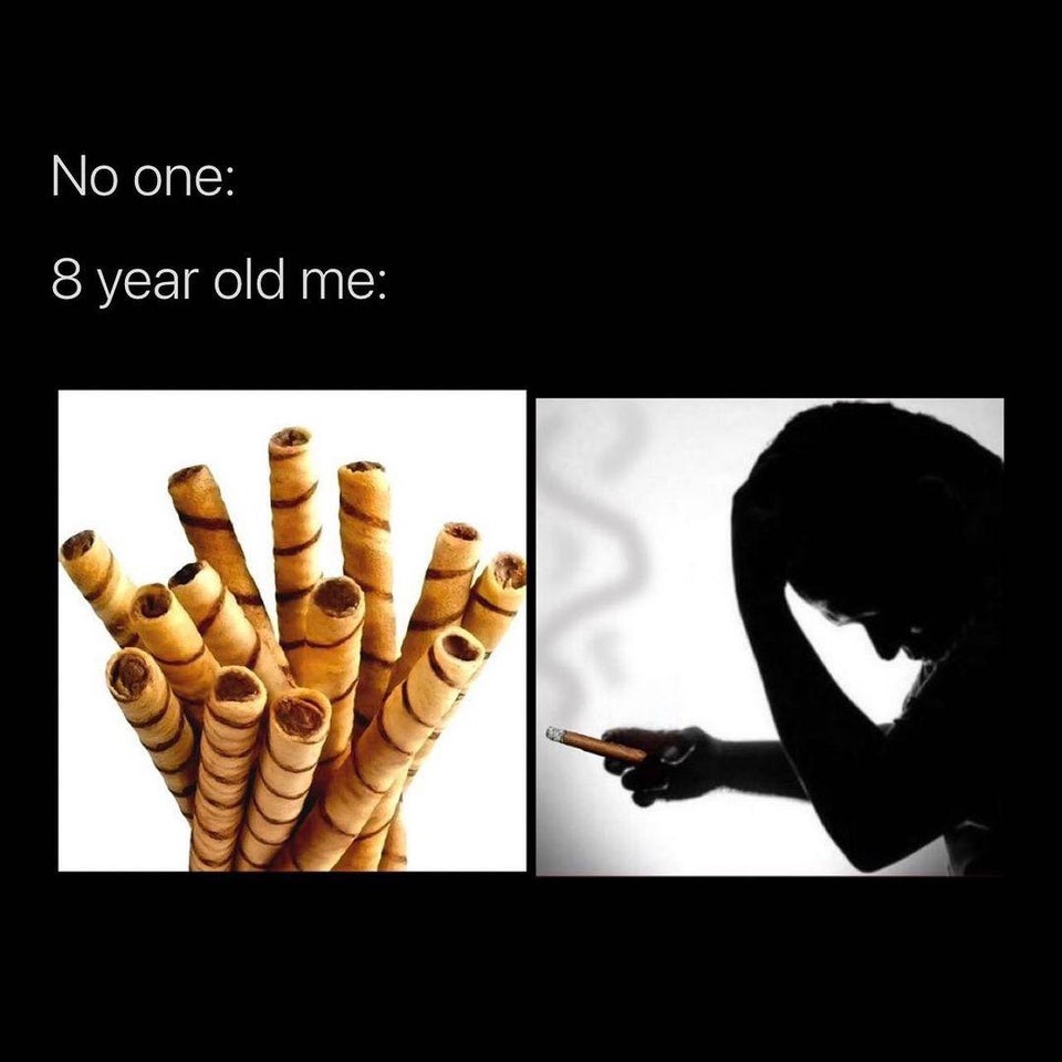 funny memes - creme de pirouline - No one 8 year old me