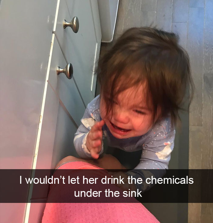 funny kid fails - I wouldn't let her drink the chemicals under the sink