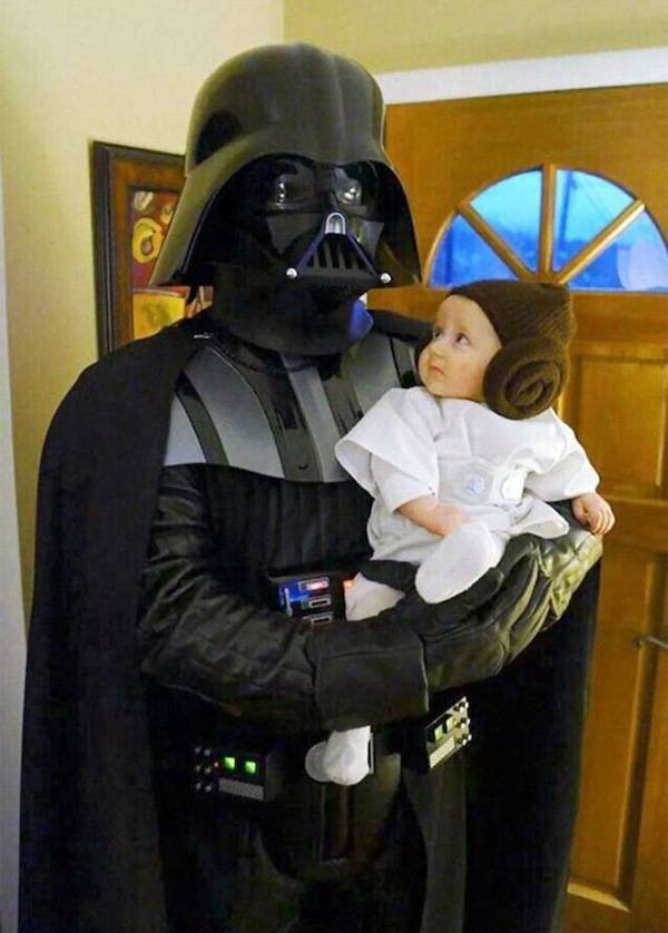 awesome parents - costume father and daughter