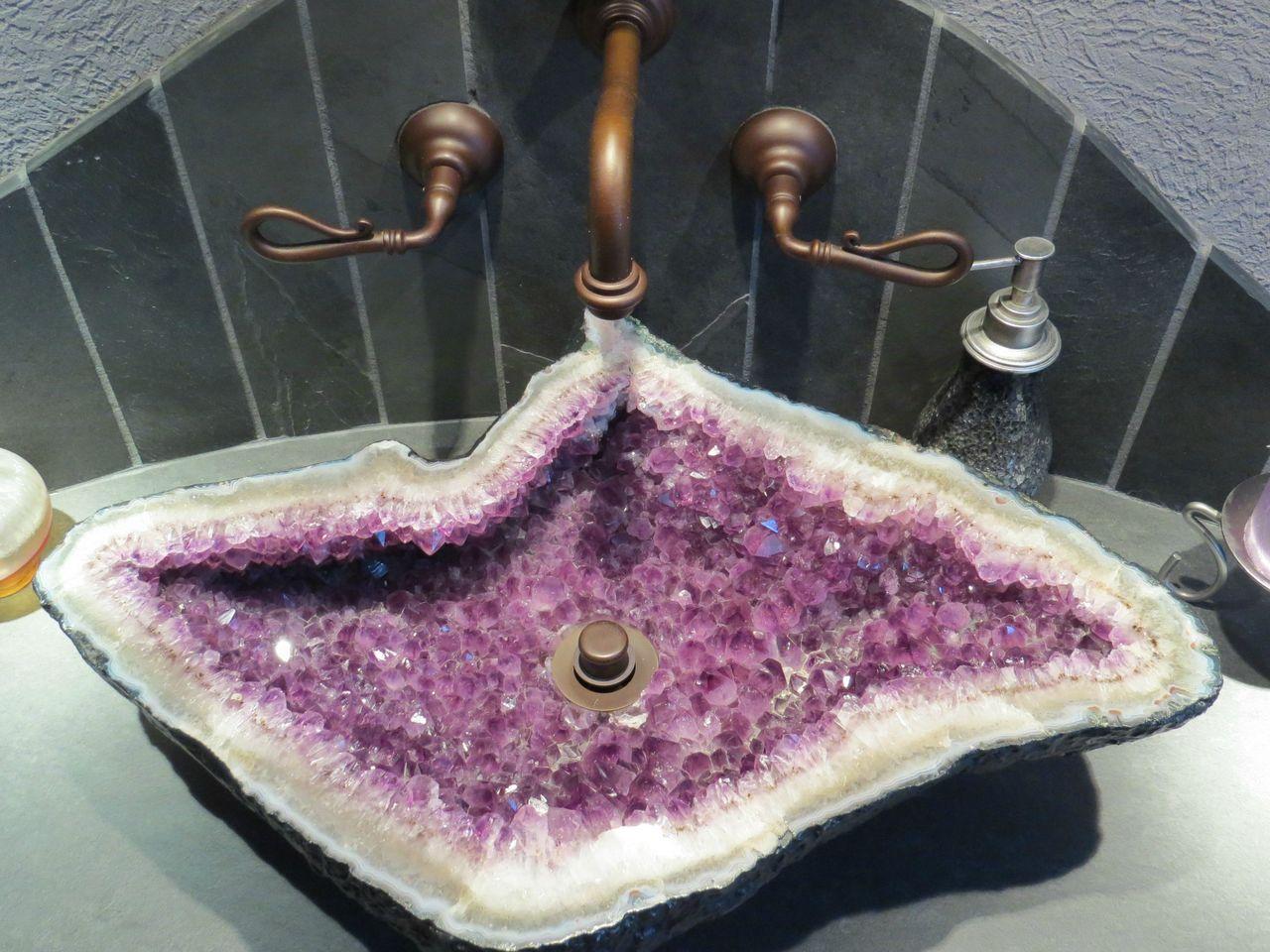 awesome pics and funny memes - amethyst sink