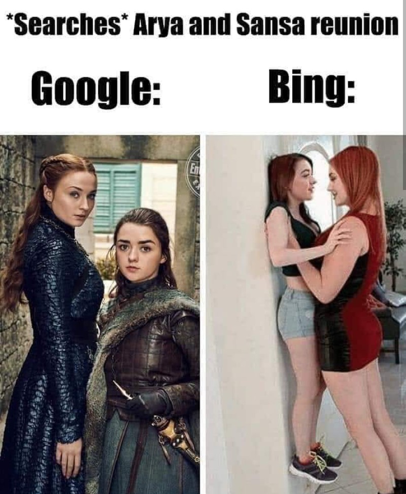 awesome pics and funny memes - 9gag snu snu - Searches Arya and Sansa reunion Google Bing