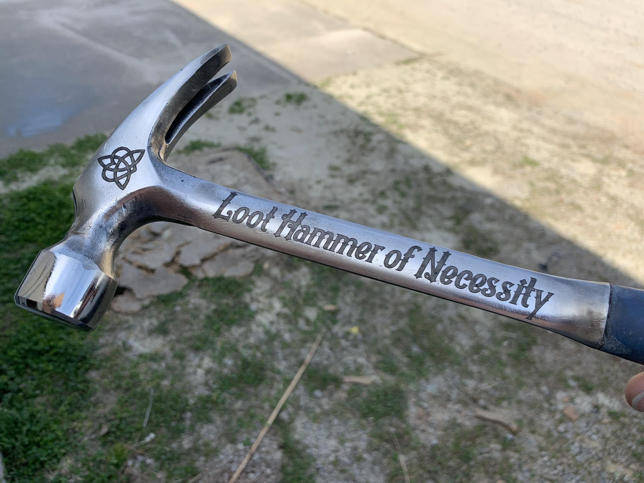 funny gaming memes - bicycle frame - Loot Hammer of Necessity
