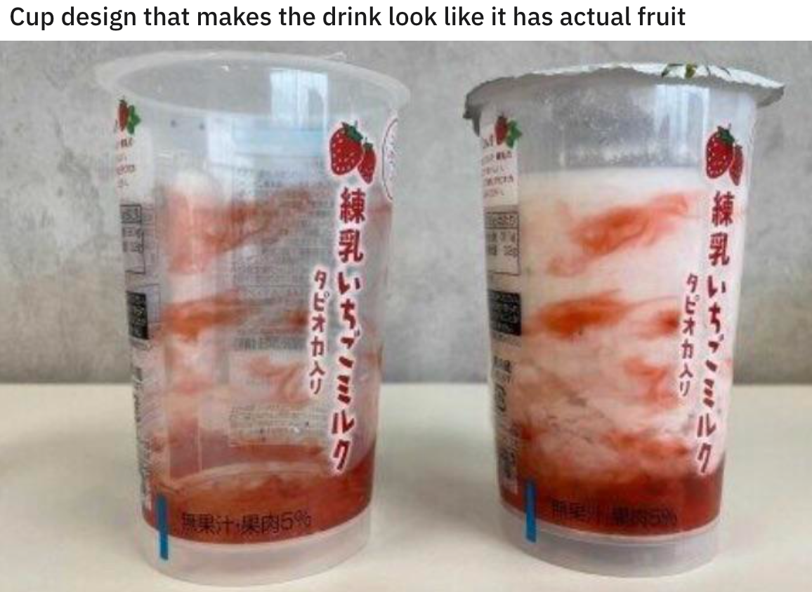 funny design fails - Cup design that makes the drink look it has actual fruit 50