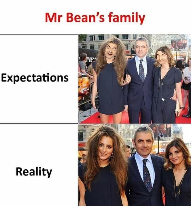 Mr bean expectations vs reality 