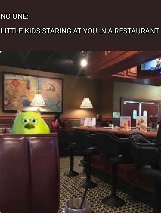 funny memes - No One Little Kids Staring At You In A Restaurant