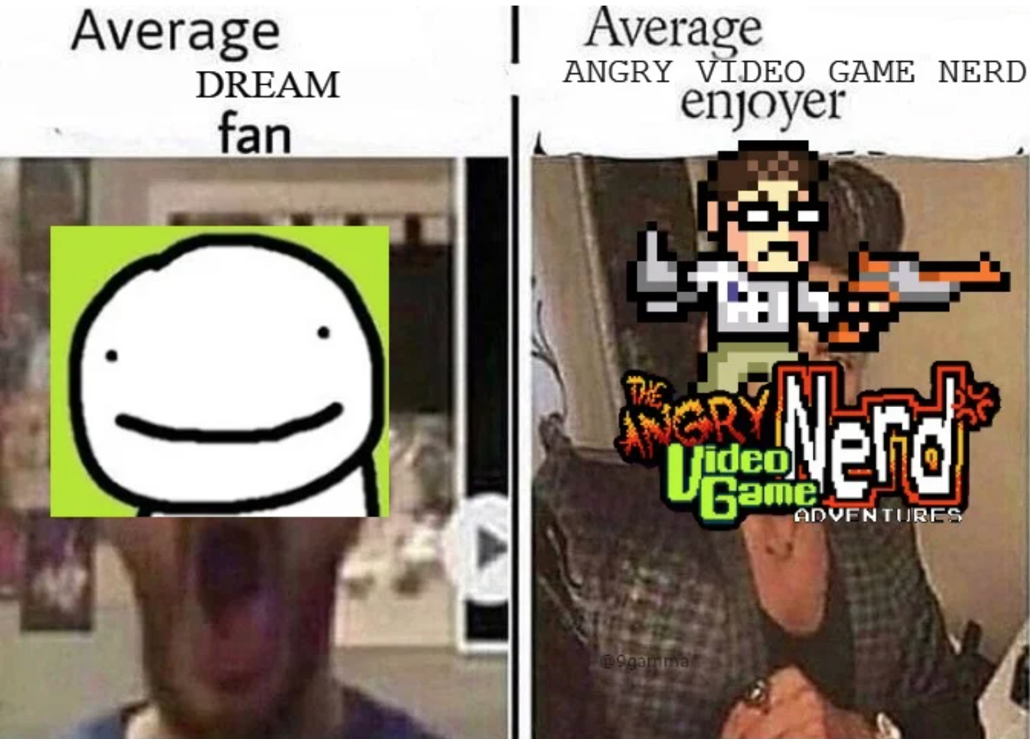 average fan vs average enjoyer - Average Dream fan | Average Angry Video Game Nerd enjoyer Te Angry Video Game Nerd Adventures