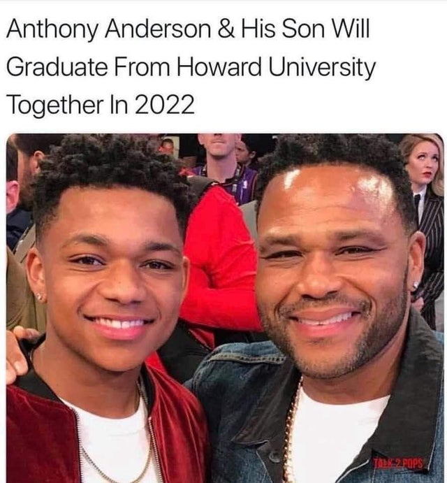 photo caption - Anthony Anderson & His Son Will Graduate From Howard University Together In 2022 Jahr 2POPS.