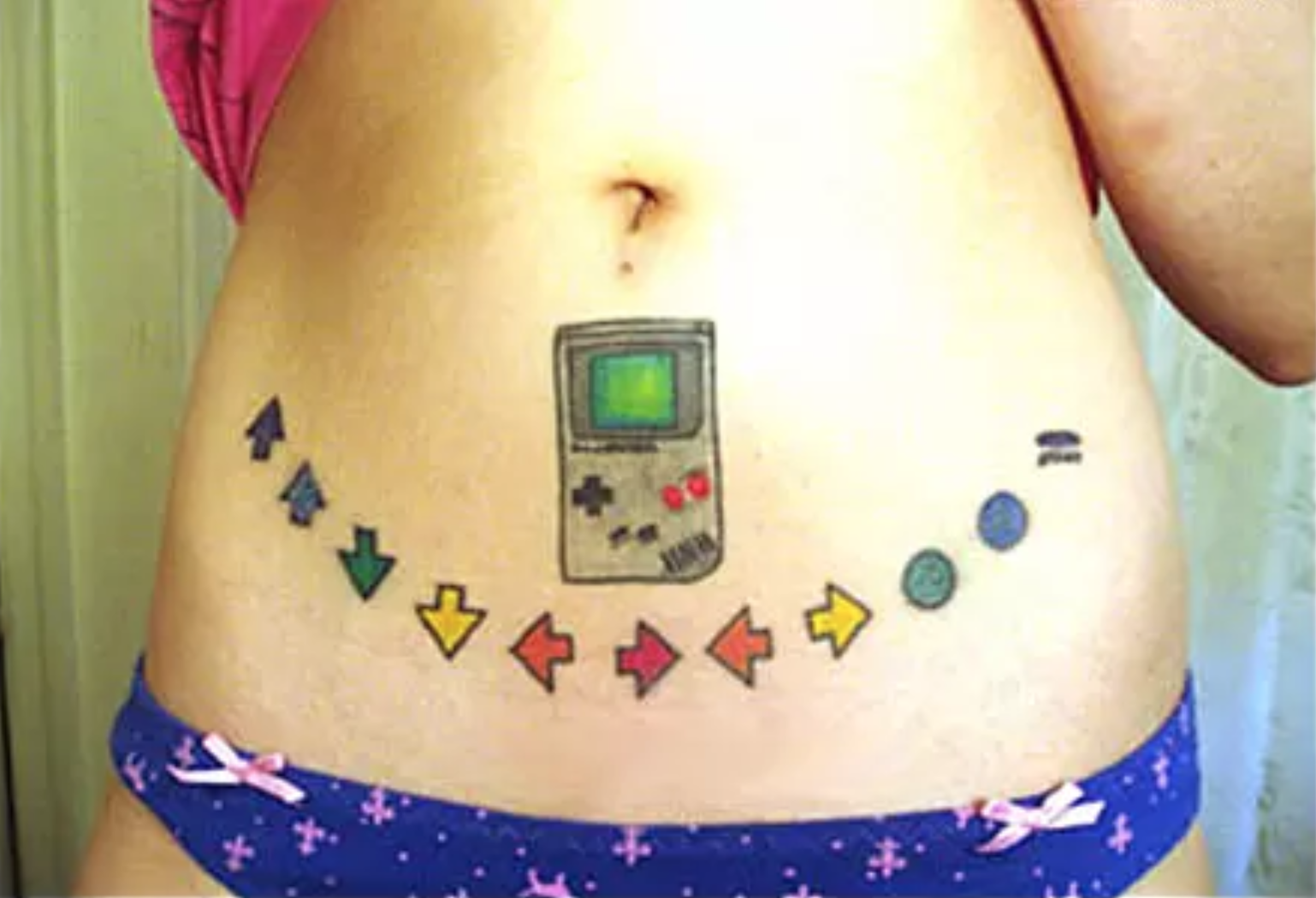 terrible gamer tattoos konami code tattoo -