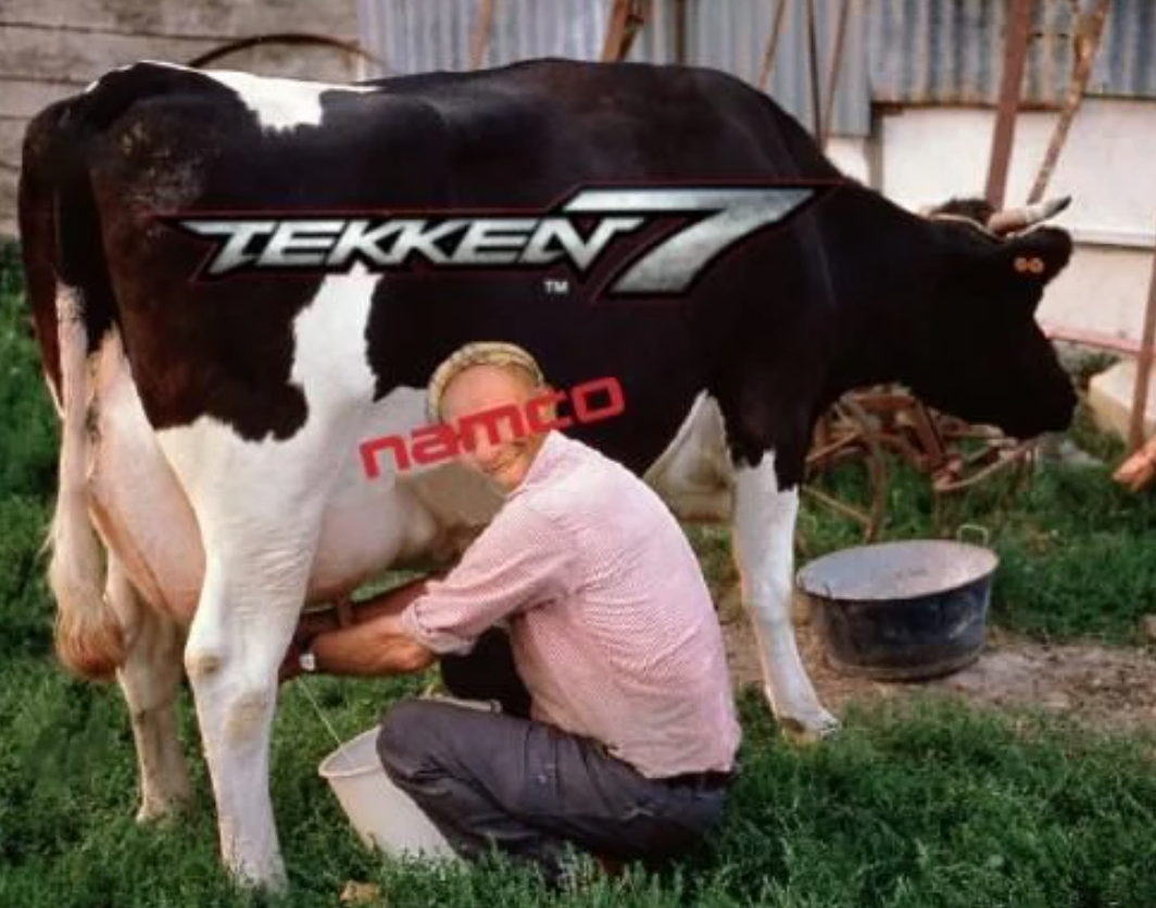 funny gaming memes - dairy cow - Tekken namcco