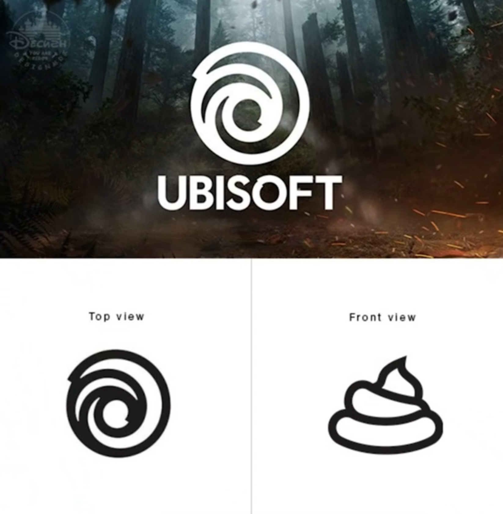 funny gaming memes - ubisoft top view front view - toka Ubisoft Top view Front view 00
