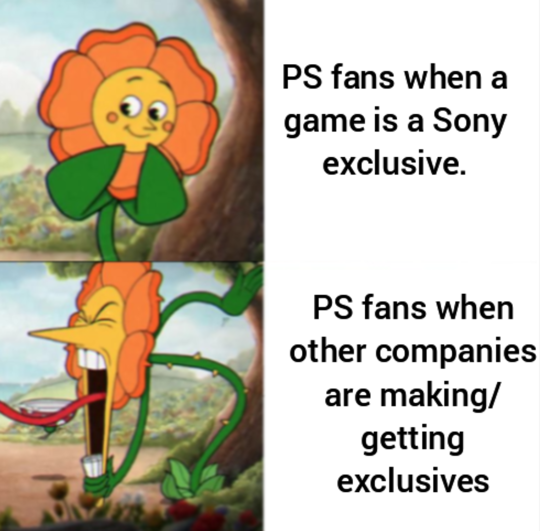 funny gaming memes - daruk's protection is now ready to roll meme - Ps fans when a game is a Sony exclusive. Ps fans when other companies are making getting exclusives