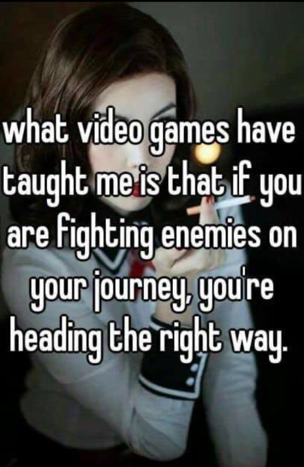 funny gaming memes - cagnotte - what video games have taught me is that if you are fighting enemies on your journey you re heading the right way
