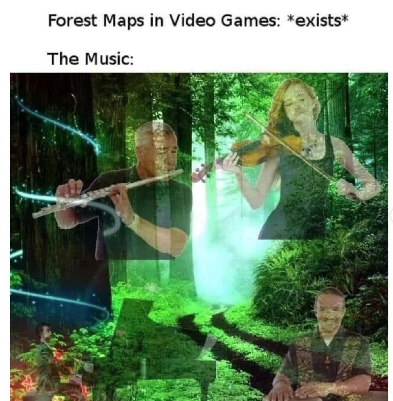 funny gaming memes - forest - Forest Maps in Video Games exists The Music