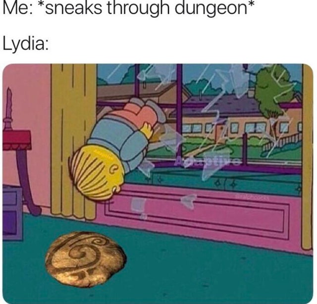 funny gaming memes  - bitcoin meme - Me sneaks through dungeon Lydia