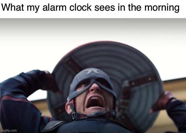 funny gaming memes  - photo caption - What my alarm clock sees in the morning Imgflip.com