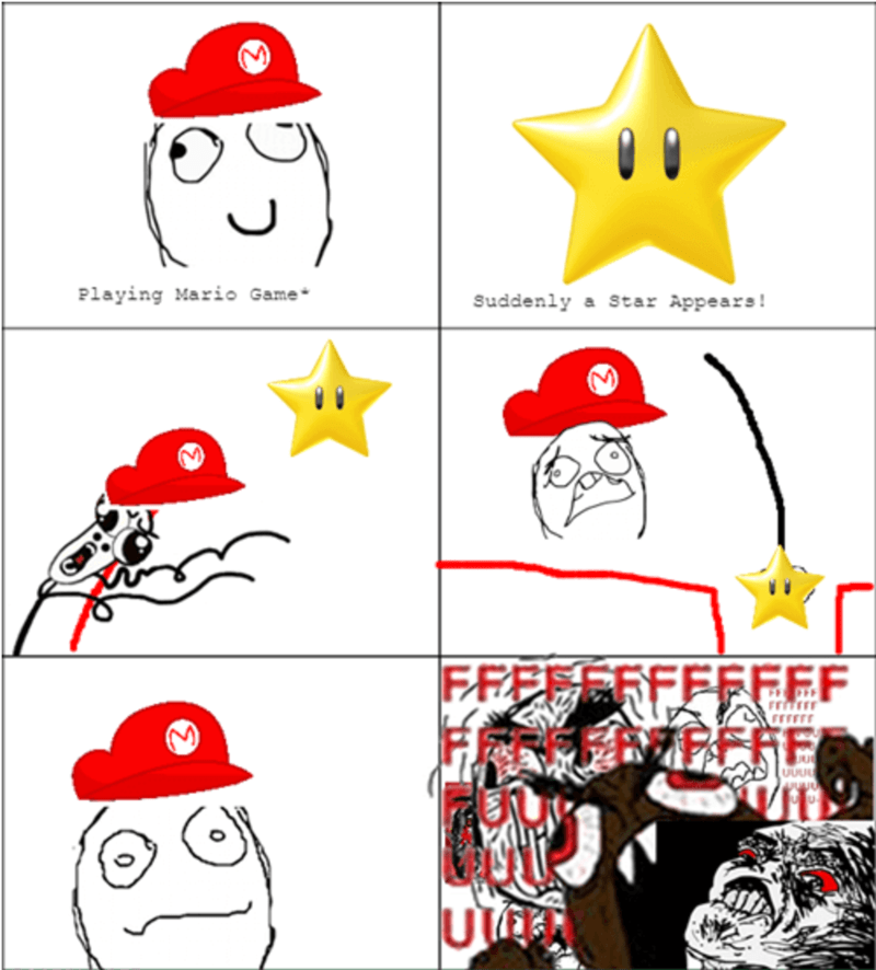 funny Mario Memes - clip art - Playing Mario Game Suddenly a Star Appears! Fffff Ffeffef Feet