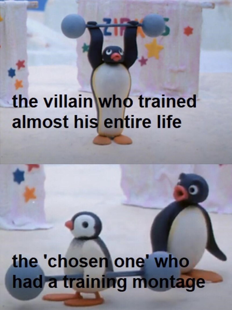 funny gaming memes - villain who trained all his life - the villain who trained almost his entire life the 'chosen one' who had a training montage