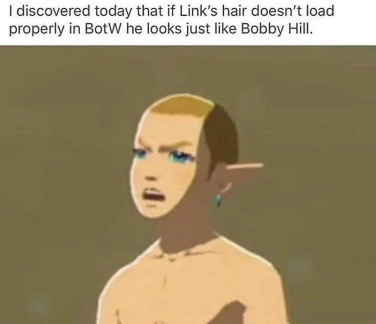 funny gaming memes - that's my purse i don t know you - I discovered today that if Link's hair doesn't load properly in BotW he looks just Bobby Hill.