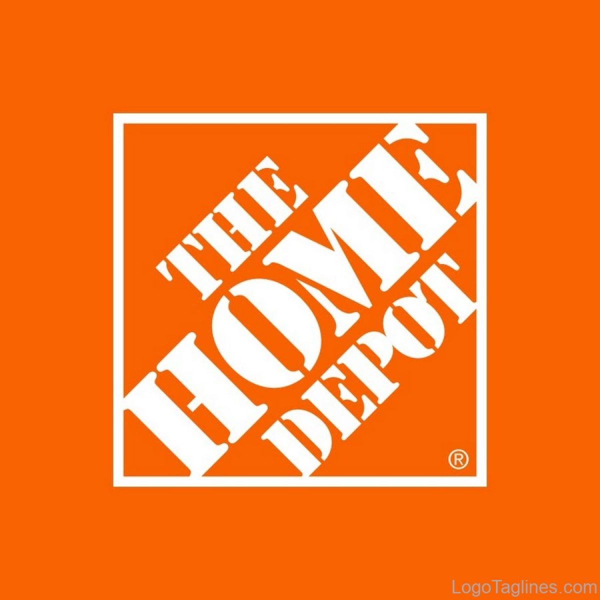 home depot logo - The Depot R Tiome Logo Taglines.com