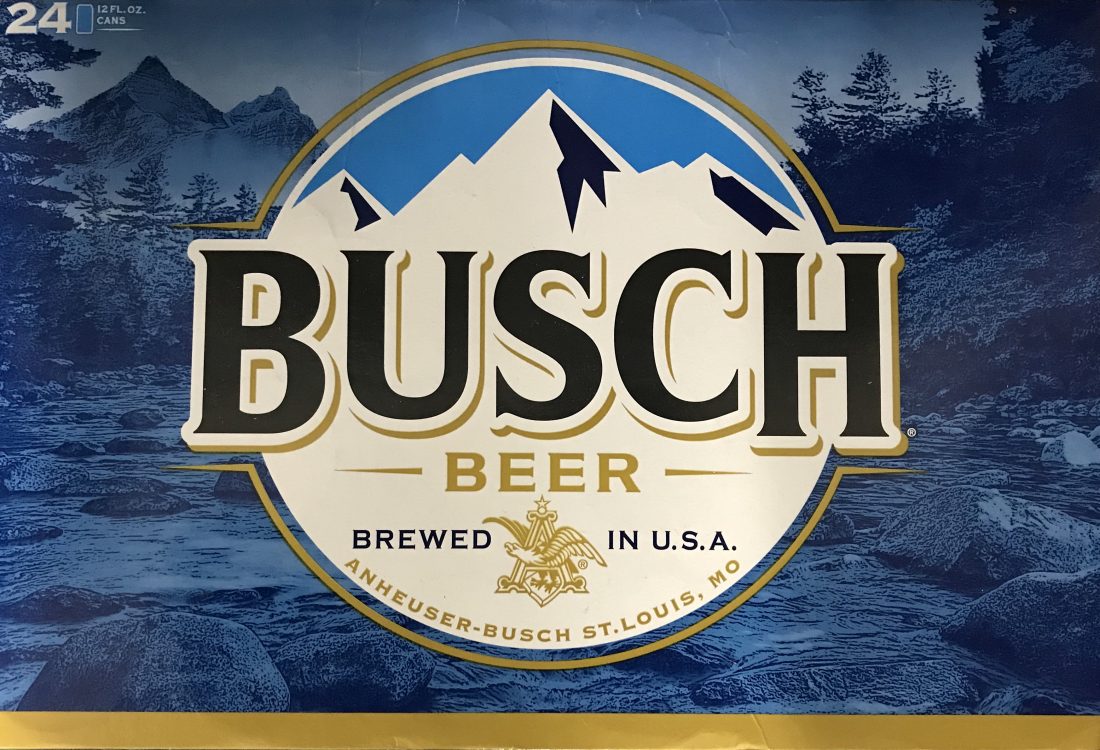 busch beer logo - 240 12 Fl.Oz. Cans Busch Beer Brewed In U.S.A. AnheuserBusch St. Louis, Mo