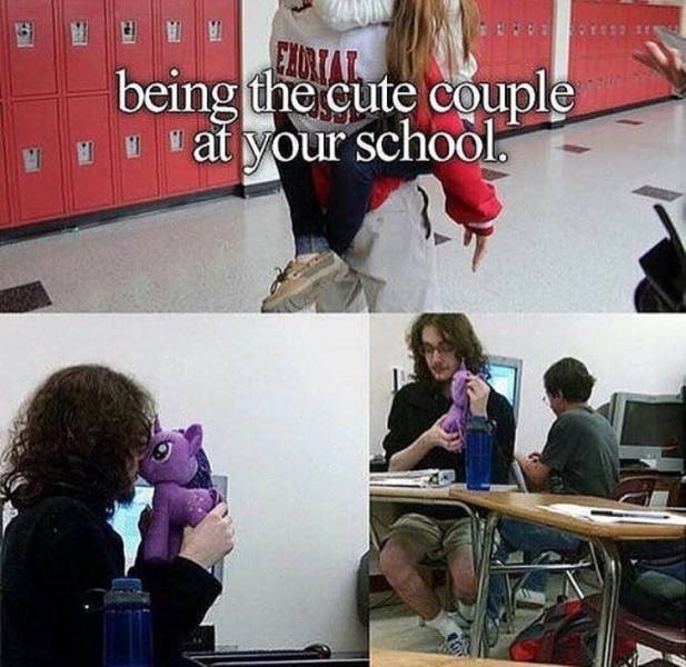 cringe pics - cringe couple memes - 113 Einal being the cute couple at your school.
