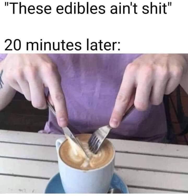 these edibles ain t - "These edibles ain't shit" 20 minutes later