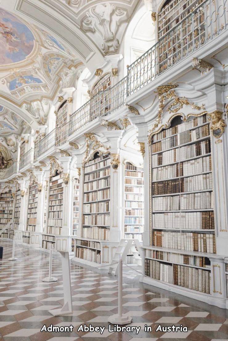 awesome pics and funny randoms - most beautiful library - Do ce Admont Abbey Library in Austria