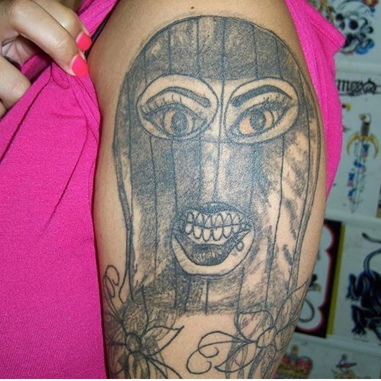 terrible tattoos - balaclava tattoo - cam