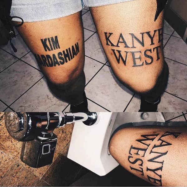 terrible tattoos - does kanye have tattoos