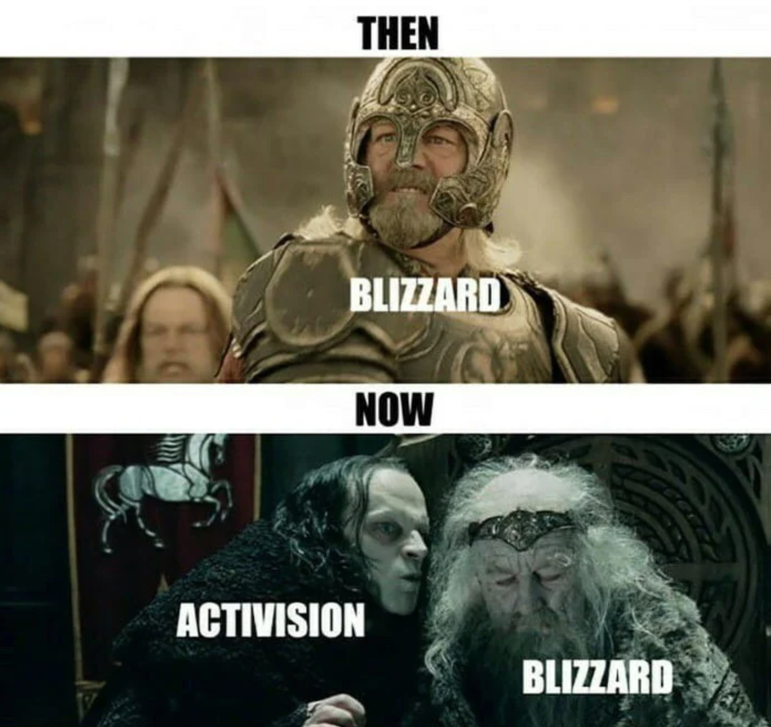 funny gaming memes - blizzard memes - Then Blizzard Now Activision Blizzard