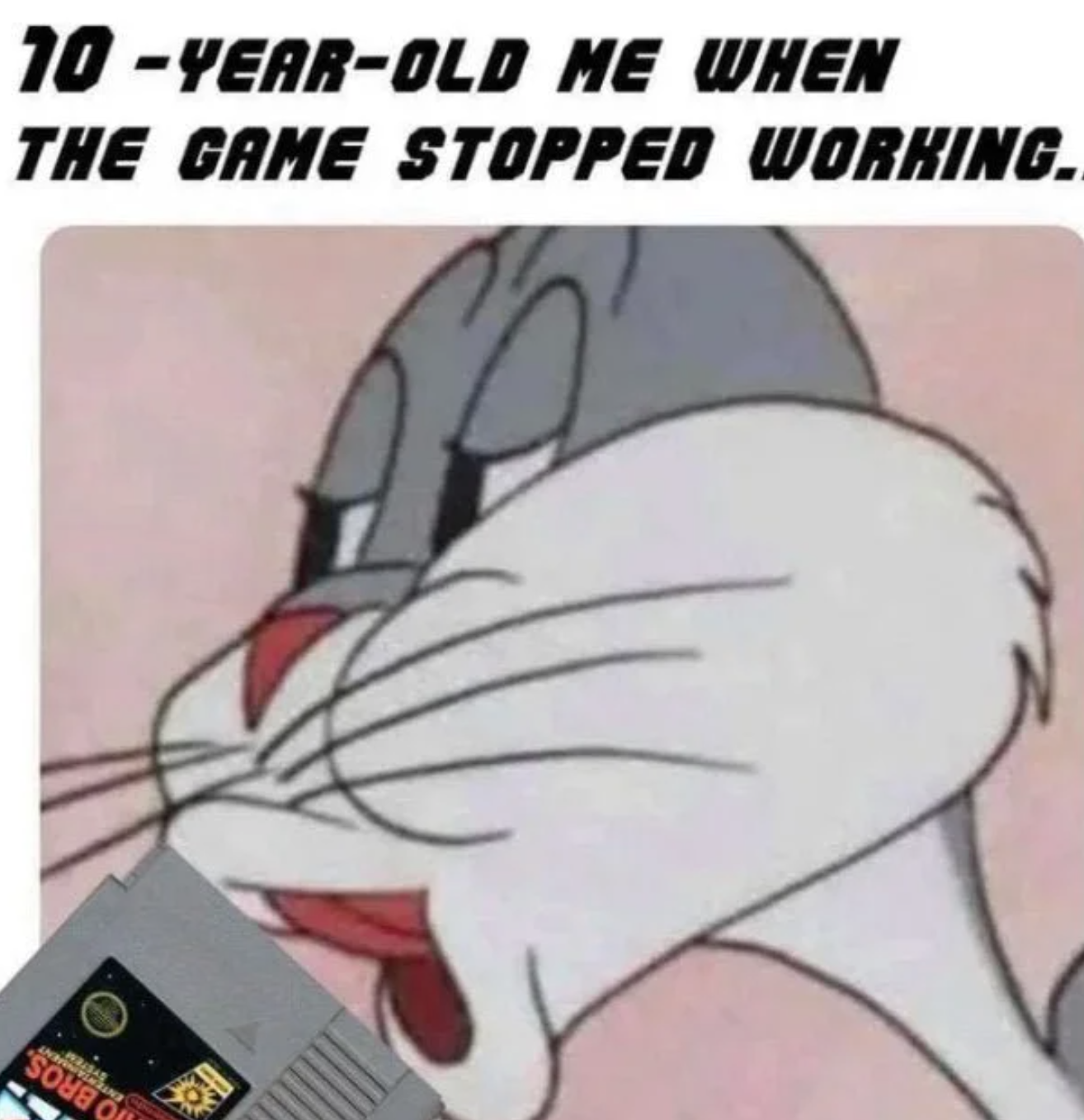 funny gaming memes - bug bunny no - 10 YearOld Me When The Game Stopped Working. sous