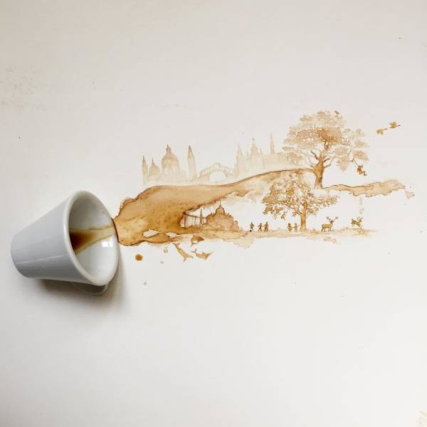 random pics and cool photos - painting drawing coffee