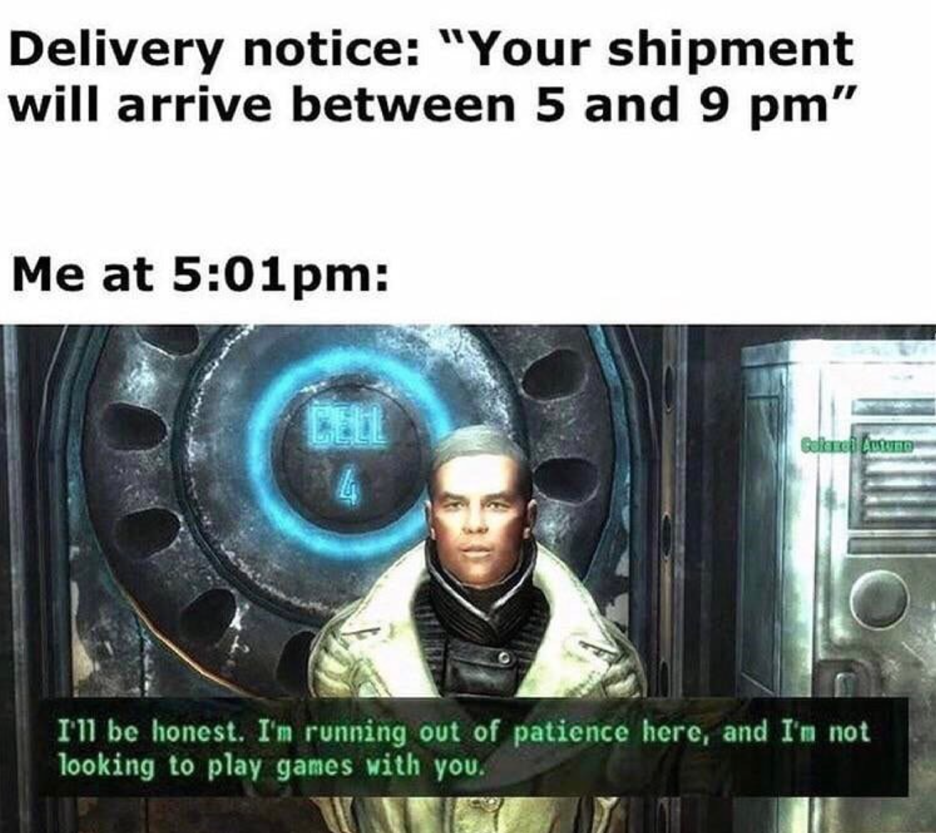 funny gaming memes - Delivery notice