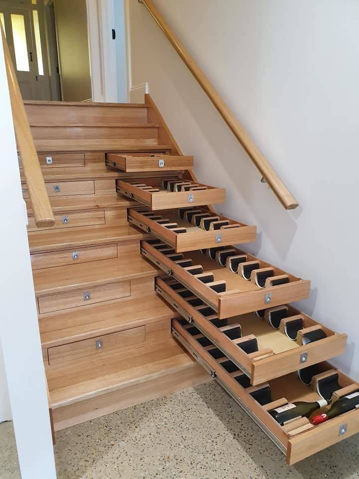 awesome random pics and photos - wine storage stairs