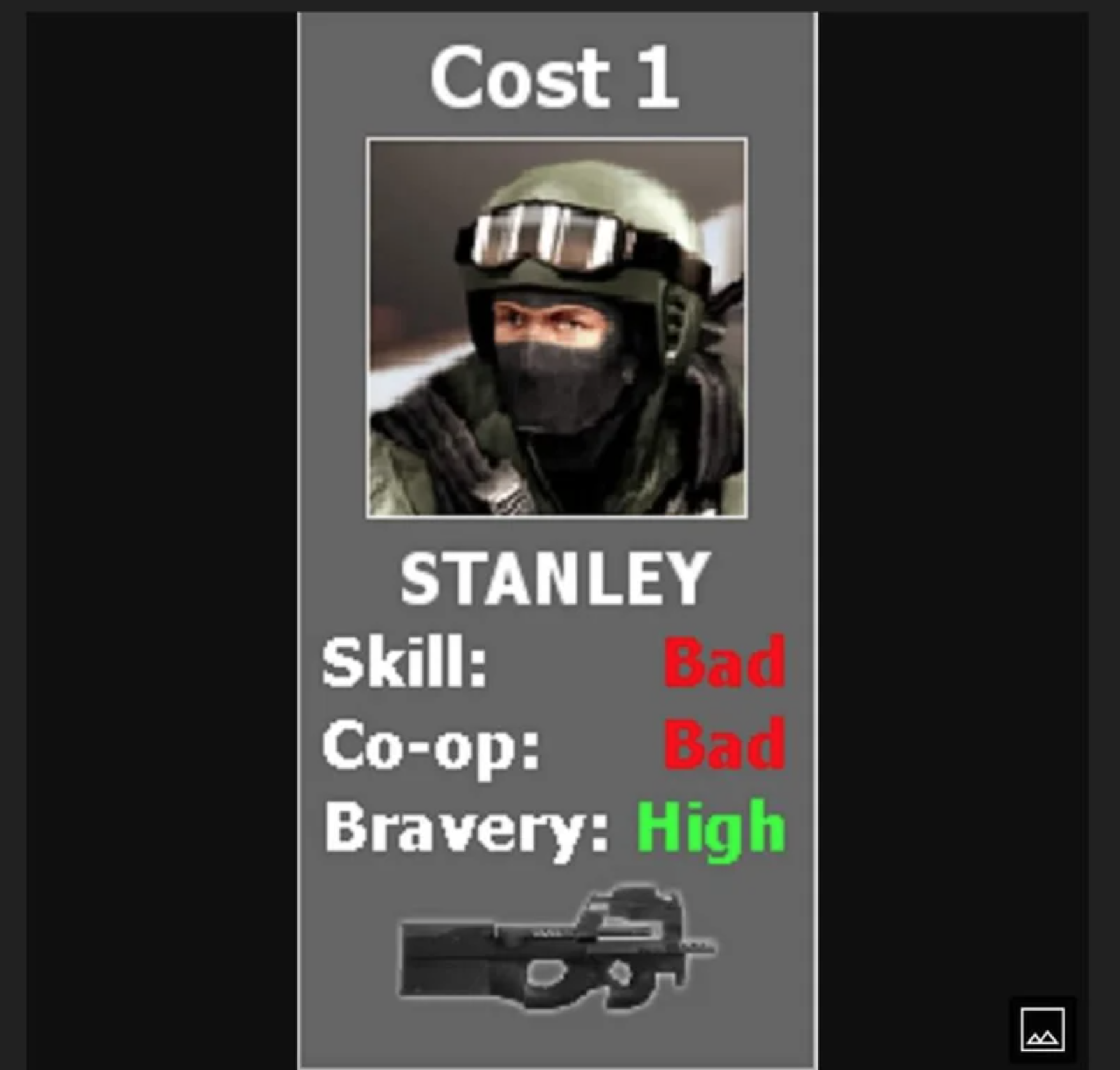 counter strike condition zero stanley - Cost 1 Stanley Skill Bad Coop Bad Bravery High Aa