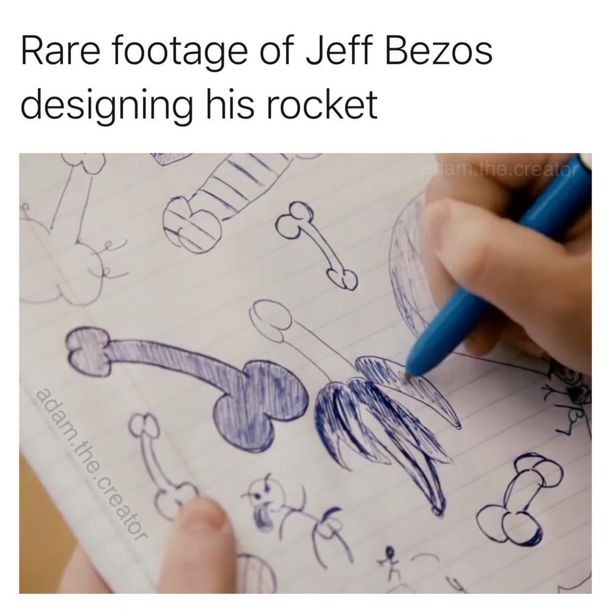 dank memes - Jeff Bezos - Rare footage of Jeff Bezos designing his rocket Beam.the.creator Je adam.the.creator