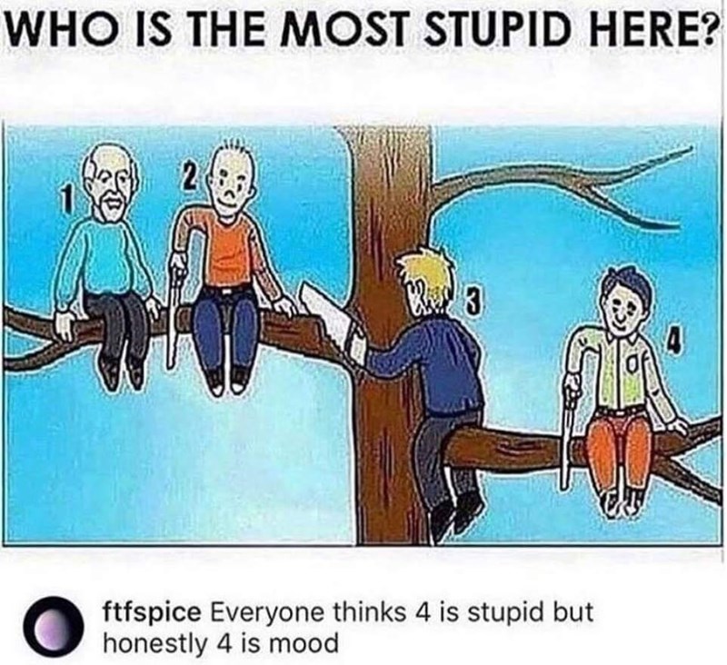 funny gaming memes -most stupid here answer - Who Is The Most Stupid Here? Ot ftfspice Everyone thinks 4 is stupid but honestly 4 is mood