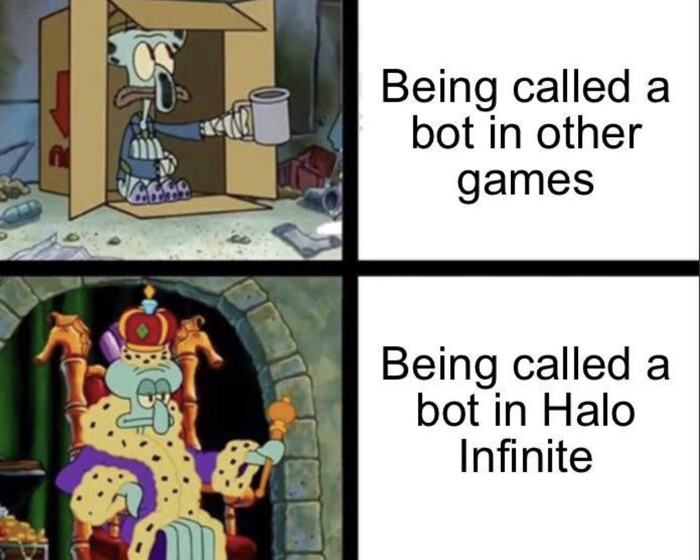 funny gaming memes - treasure island animal crossing memes - Being called a bot in other games Being called a bot in Halo Infinite