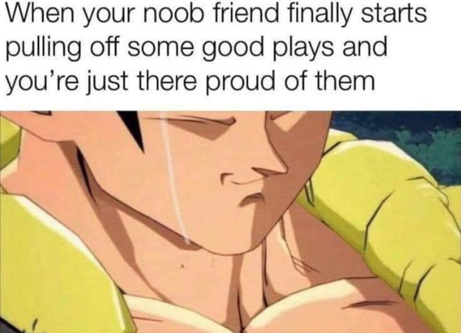 funny gaming memes - dragon ball legends gogeta memes - When your noob friend finally starts pulling off some good plays and you're just there proud of them