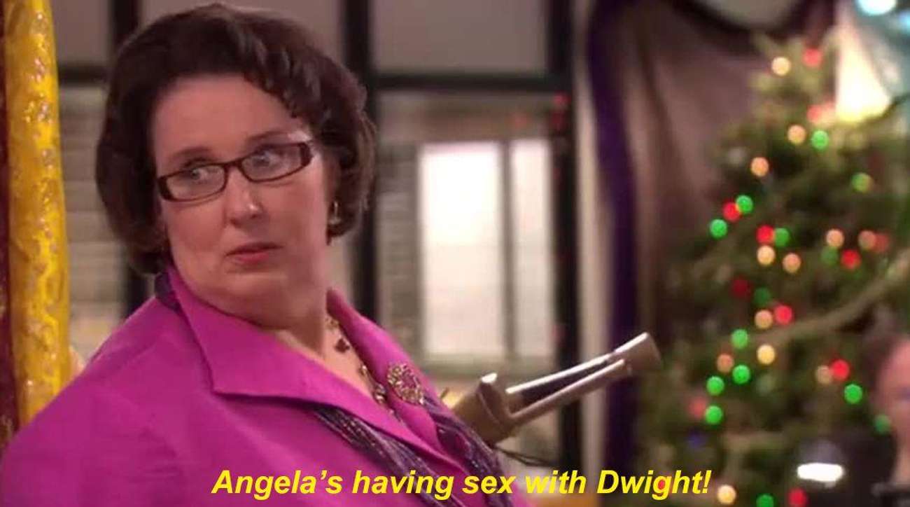 christmas - Angela's having sex with Dwight!