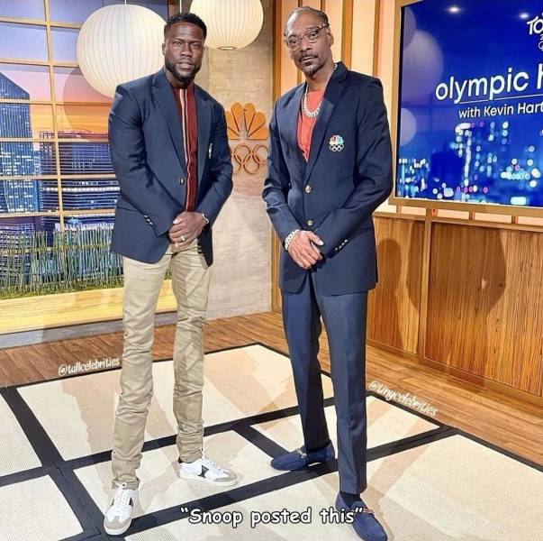 awesome random pics - kevin hart and snoop dogg - Ta olympic with Kevin Hart Tit Clinycelebrities Aus "Snoop posted this"