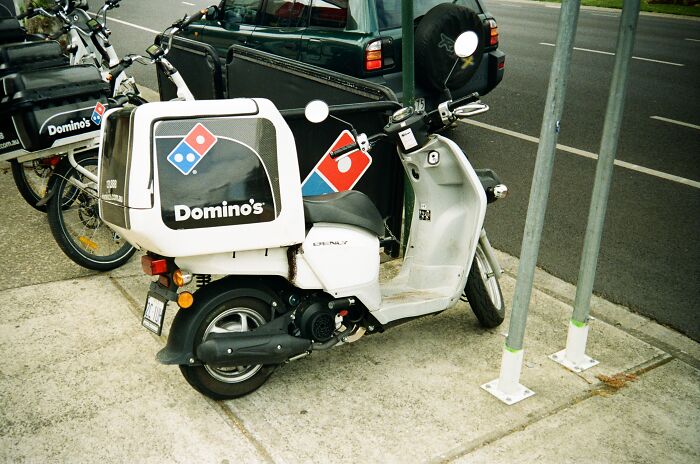 things that shouldn't exist - domino's honda scooter - Domino's Domino's