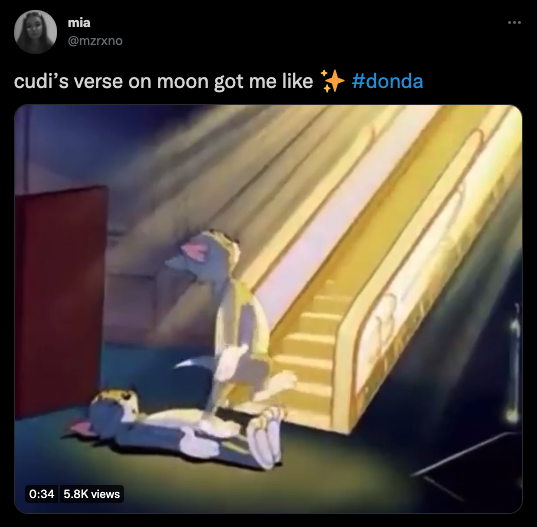 Kanye West Donda Memes - tom and jerry heaven - mia cudis verse on moon got me views