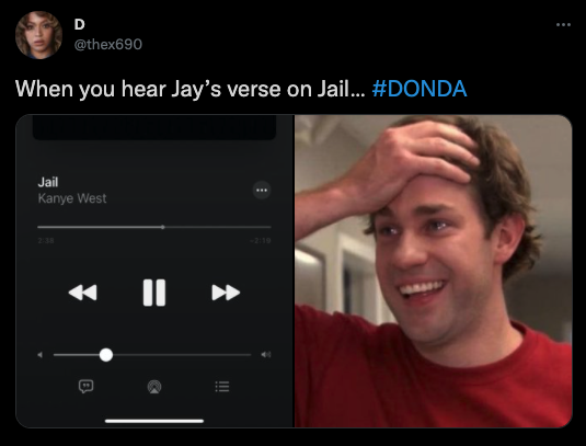 Kanye West Donda Memes - my organs when i eat a salad - D When you hear Jay's verse on Jail... Jail Kanye West B